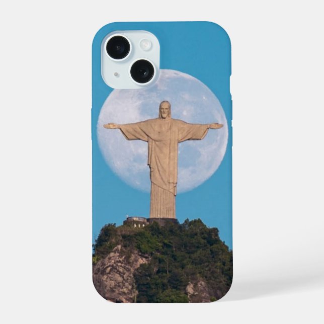 Coque iPhone 15 Christ Rédempteur (Verso)