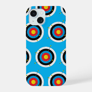 Coque iPhone 15 Cibles de tir à l'arc et flèches, Tir à l'arc