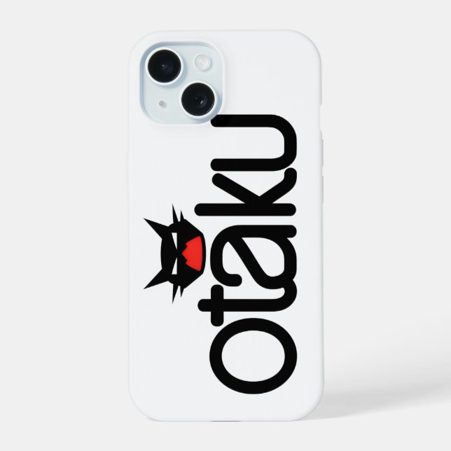 Coque iPhone 15 Citation drôle de chat Otaku (Verso)