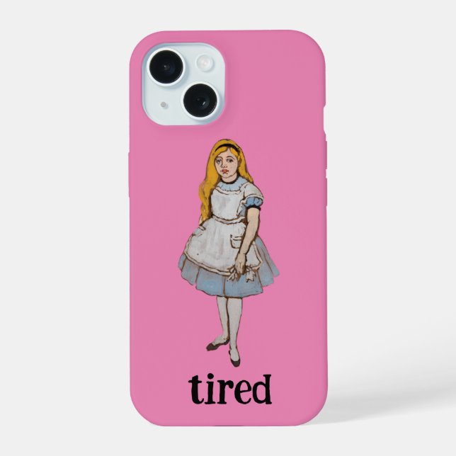 Coque iPhone 15 Citation ennuyeuse Alice au pays des merveilles fi (Verso)