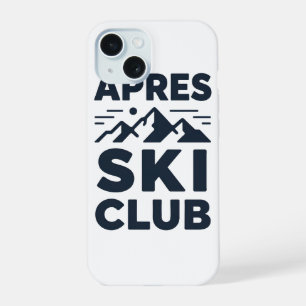 Coque iPhone 15 Club de l'après-ski Logo Montagne - Hiver Homme Pe