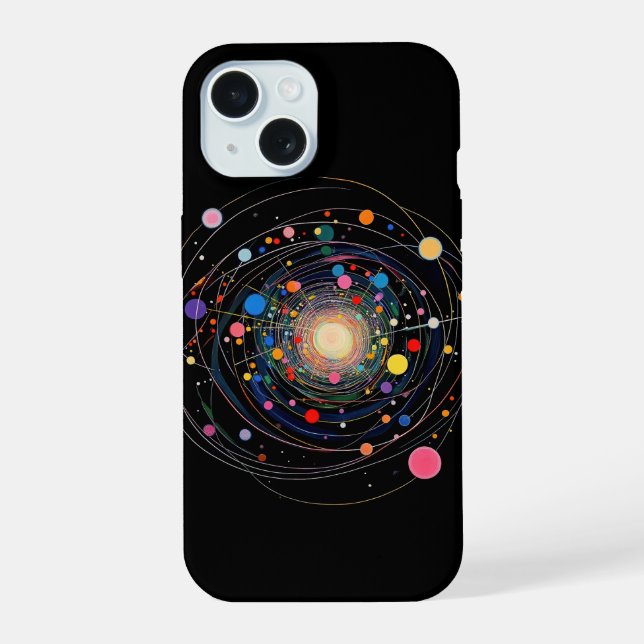 Coque iPhone 15 Collision de particules (Verso)