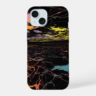 Coque iPhone 15 Color Splatter on the Horizon