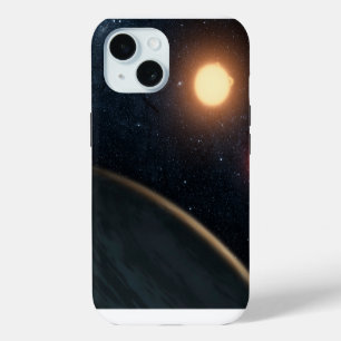Coque iPhone 15 Concept d'artiste illustrant Kepler-16b.