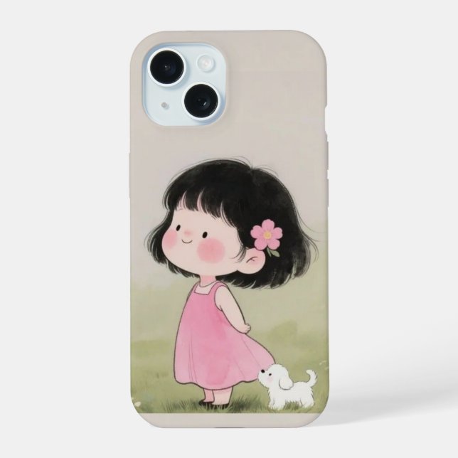 Coque iPhone 15 Conception de boîtier de téléphone pour filles et  (Verso)