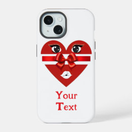 Coque iPhone 15 Conception de cœur de la Saint-Valentin cool et pe
