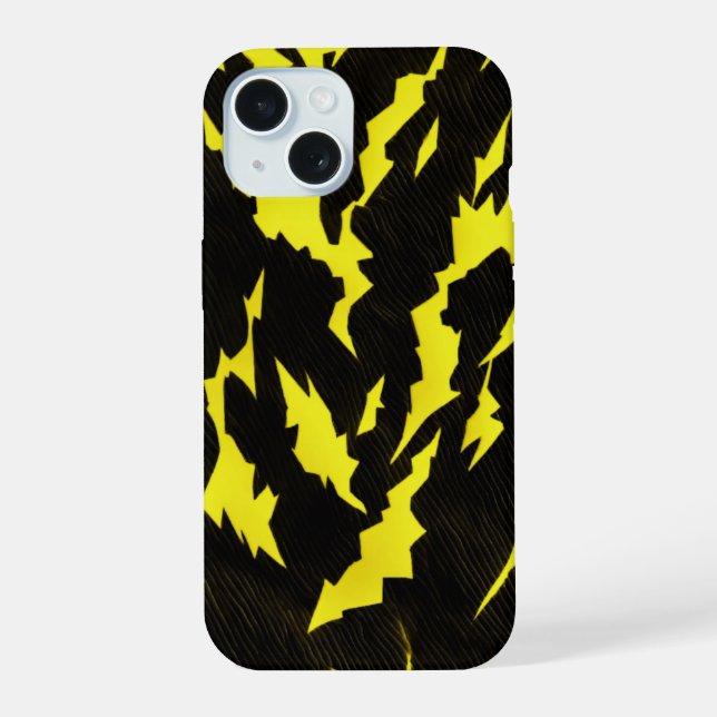 Coque iPhone 15 Conception de la fourrure Thundergrève (Verso)