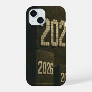 Coque iPhone 15 Conception de numéro 3D pour la nouvelle année 202