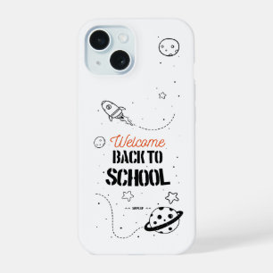 Coque iPhone 15 Conception de typographie de rentrée scolaire