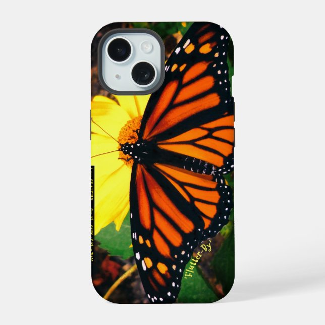 Coque iPhone 15 Conception 'Papillon-Éphémère' (Verso)