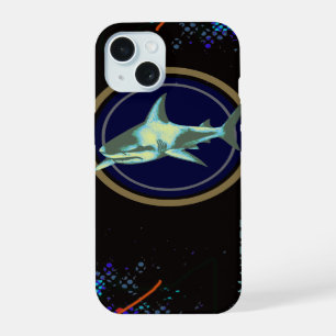 Coque iPhone 15 conception requin cool personnalisée