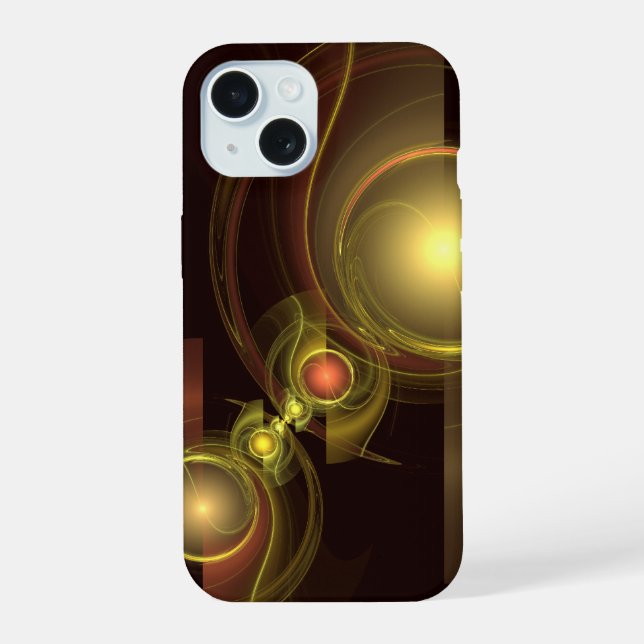 Coque iPhone 15 Connexion intime Art Abstrait (Verso)