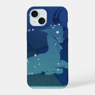 Coque iPhone 15 Constellation du Capricorne, Zodiaque Vintage, Ast