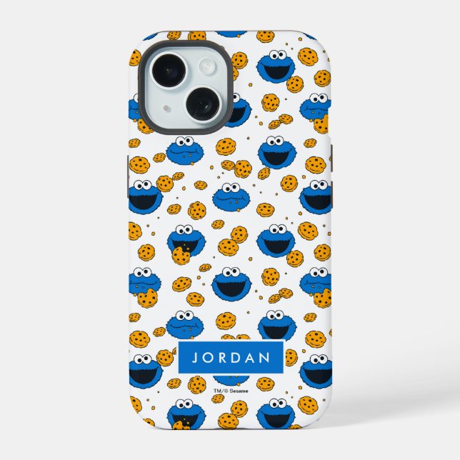 Coque iPhone 15 Cookie Monster | C est pour motif Cookie (Verso)