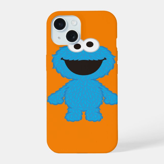 Coque iPhone 15 Cookie Monster laine Style (Verso)