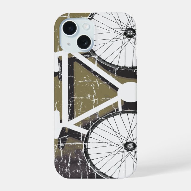 Coque iPhone 15 Cool vélo à deux roues (Verso)