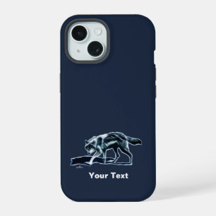 Coque iPhone 15 Coque-coque iphone de loup foncé