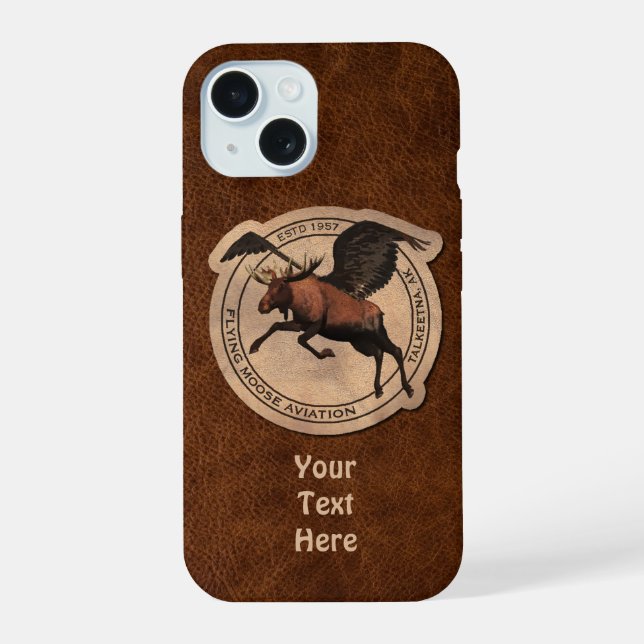 Coque iPhone 15 Coque-coque iphone de patchs de Moose Aviation (Verso)