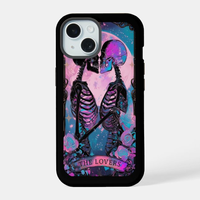 Coque iPhone 15 Coque iphone de la carte Lovers Tarot (Verso)