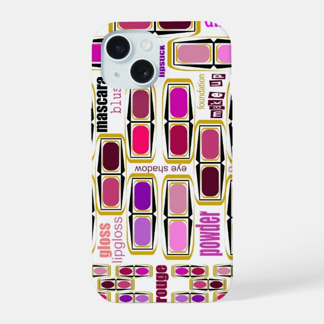 Coque iPhone 15 Coque iphone design makeup (Verso)