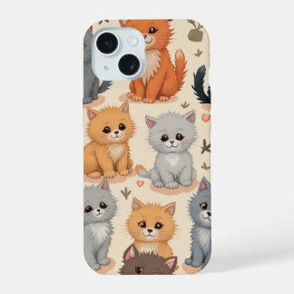 Coque iPhone 15 Coques iPhone 15 motif chaton mignon Étui de télép