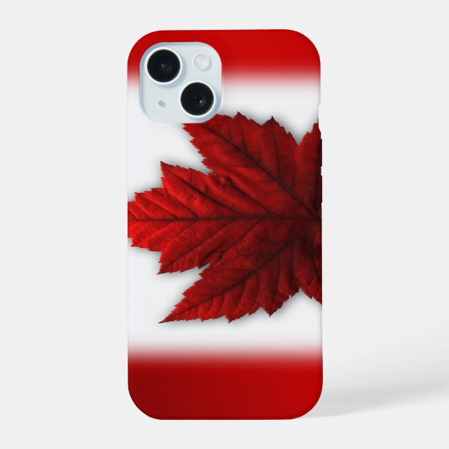 Coque iPhone 15 Coques iPhone Drapeau du Canada Étui Mobile Canada (Verso)