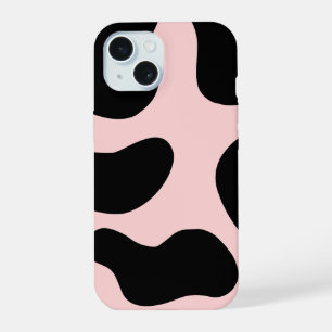 Coque iPhone 15 Coquet étui de téléphone noir et rose