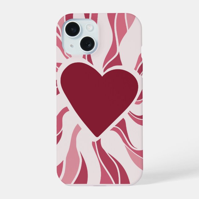 Coque iPhone 15 Corazón Minimalista (Verso)