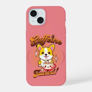 COQUE iPhone 15 CORGI ÉNERGISÉ PAR LA CAFEINE !