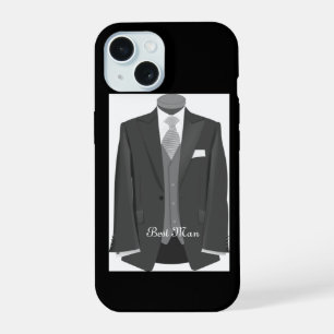 Coque iPhone 15 Costume de mariage smoking élégant pour témoin