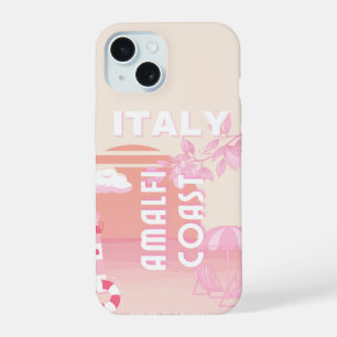 Coque iPhone 15 Côte amalfitaine, Art de voyage, Voyage élégant, P