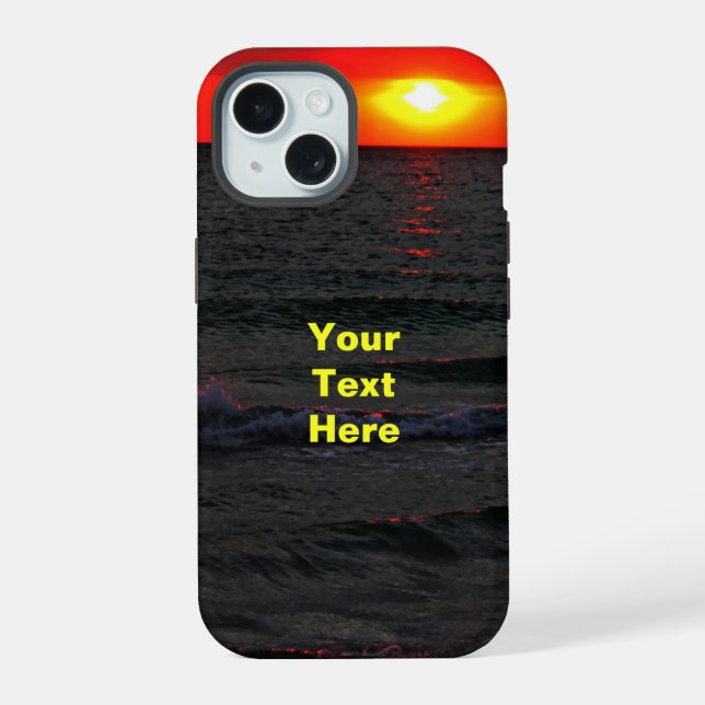 Coque iPhone 15 Couché de soleil de Floride (Verso)