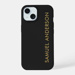 Coque iPhone 15 Couleur Or Gris Ajouter un Nom Professionnel