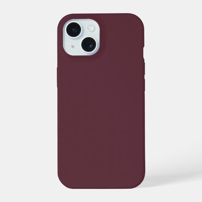 Coque iPhone 15 Couleur solide bordeaux (Verso)