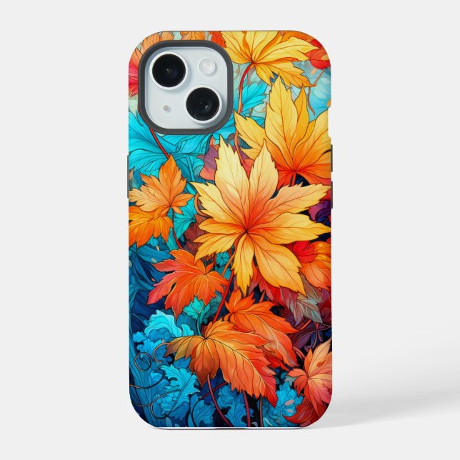 Coque iPhone 15 Couleurs de l'automne (Verso)