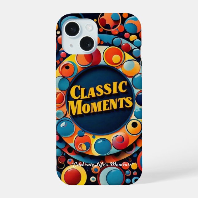 Coque iPhone 15 "Couleurs de Nostalgie" (Verso)