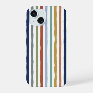 Coque iPhone 15 Couleurs Inspirées de l'Impressionnisme Rayures De