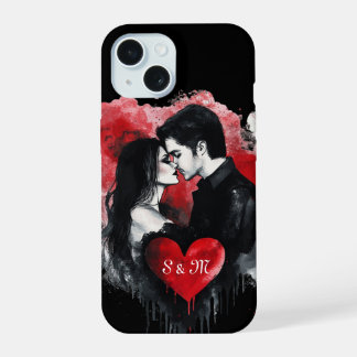 Coque iPhone 15 Couple Passionné & Design Cœur