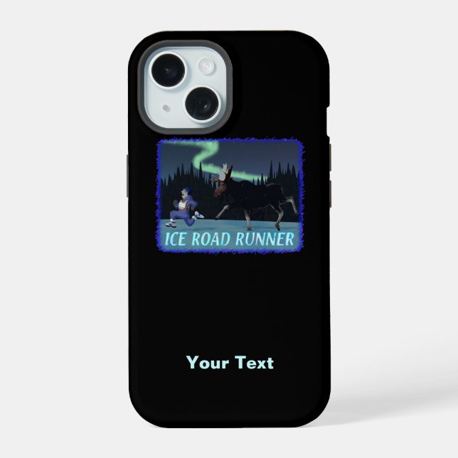 Coque iPhone 15 Coureur de route de glace (Verso)