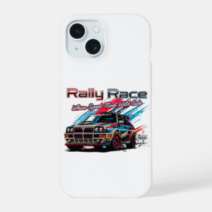 COQUE iPhone 15 COURSE DE RALLYE VINTAGE - QUAND LA VITESSE RENCON