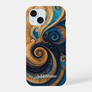Coque iPhone 15 Couvercle de téléphone Swirl Art Vibrant - Personn
