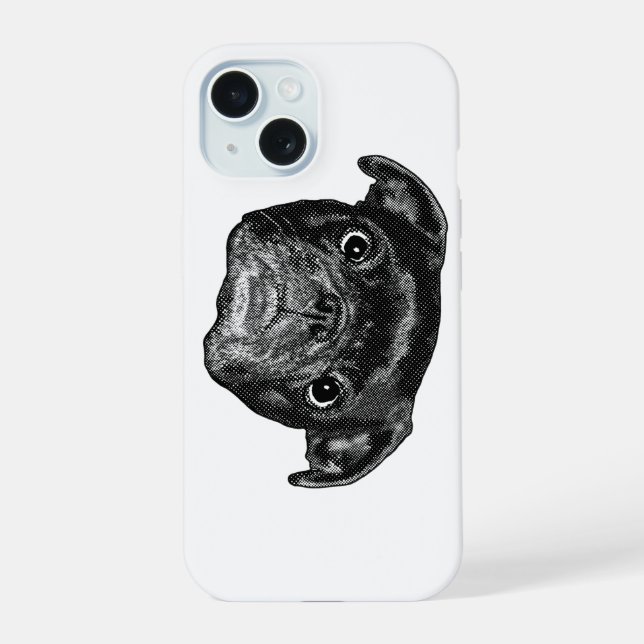 Coque iPhone 15 Couverture festive Pug Point (Verso)