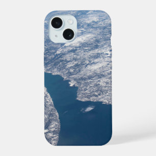 Coque iPhone 15 Cratère de Manicouagan et fleuve Saint-Laurent