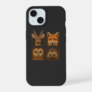 Coque iPhone 15 Créatures des Bois Animaux de la Forêt Cerf Renard