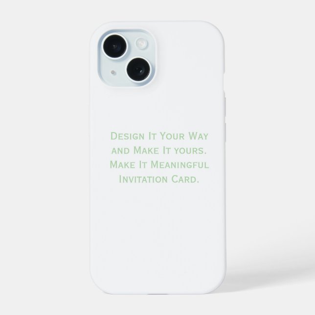 Coque iPhone 15 Créez votre personnalisation  (Verso)