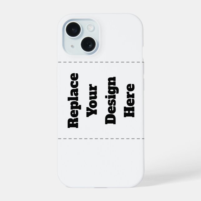 Coque iPhone 15 Créez votre propre blanc  (Verso)