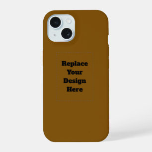 Coque iPhone 15 Créez Votre Propre Brun