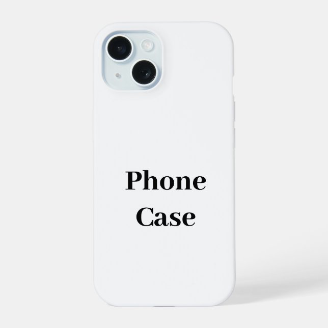 Coque iPhone 15 Créez Votre Propre Promotion de Marque Simple (Verso)
