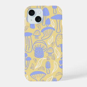 Coque iPhone 15 Crème de Lavande aux Champignons