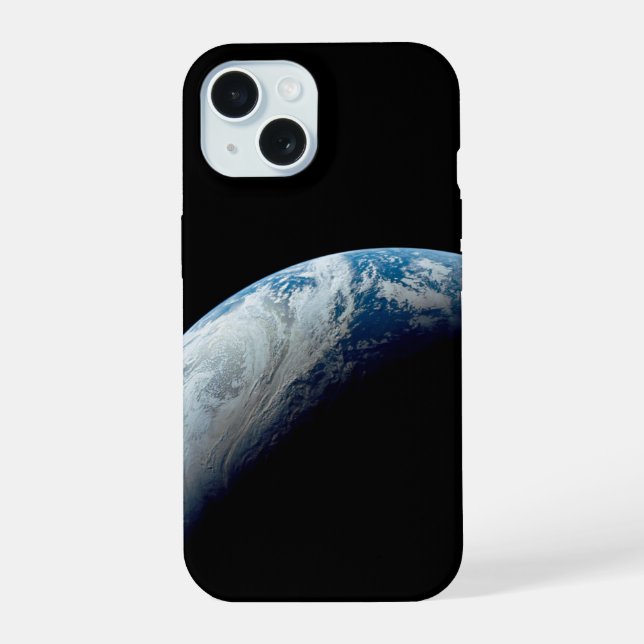 Coque iPhone 15 Crescent Terre De La Mission Apollo 4. (Verso)
